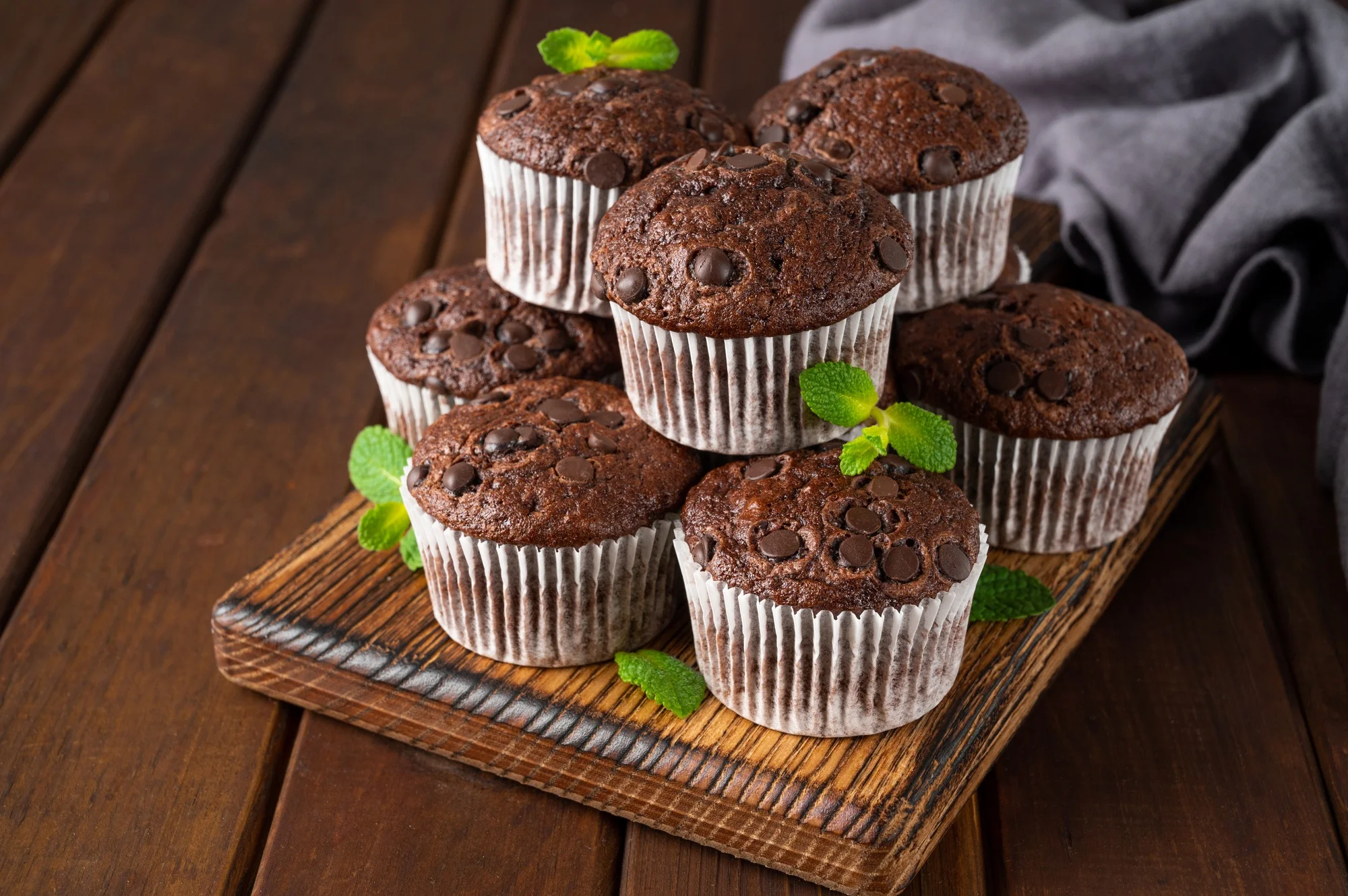 Cupcakes moelleux cuits dans l'airfryer.
