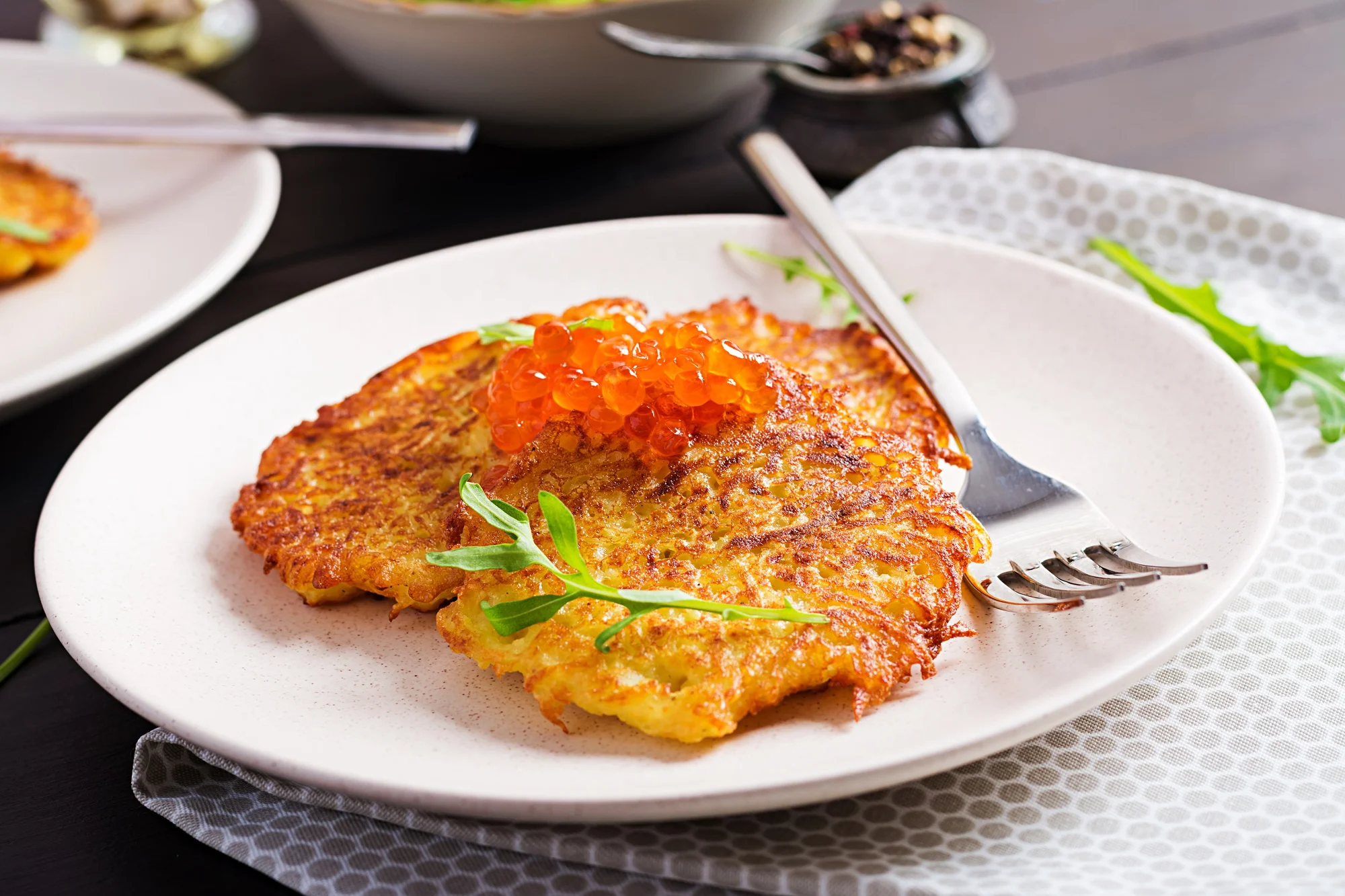 Rösti croustillants cuits dans l'airfryer.